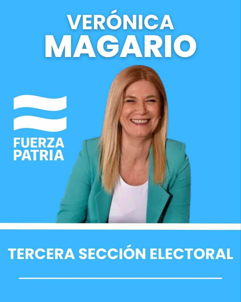 Vicegobernadora Verónica Magario, candidata de Fuerza Patria por la tercera sección electoral bonaerense