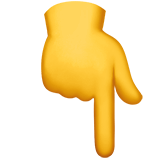 emoji con dedo índice apuntando hacia abajo